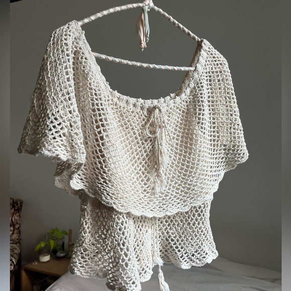 Vintage Tops - SALE Vintage Crochet Blouse